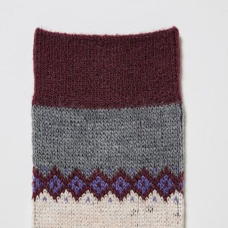 Women Uniqlo HEATTECH Socks Purple | 9157674