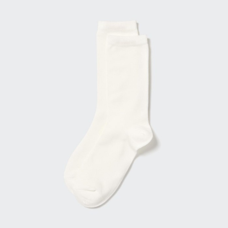 Women Uniqlo HEATTECH Socks White | 811877