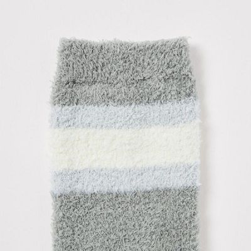 Women Uniqlo HEATTECH Soft Fluffy Socks Grey | 5763860