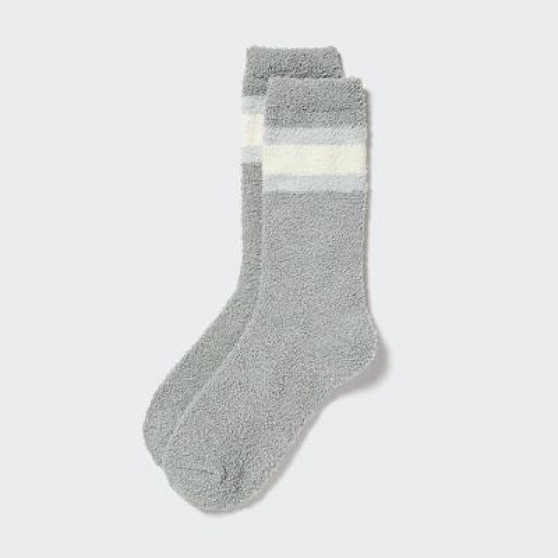 Women Uniqlo HEATTECH Soft Fluffy Socks Grey | 5763860