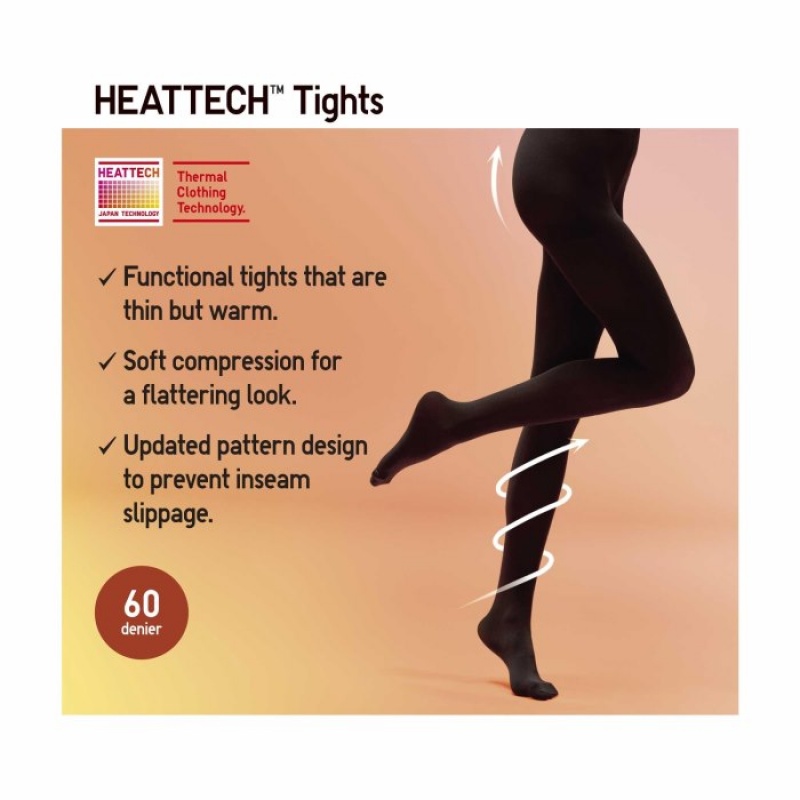 Women Uniqlo HEATTECH Tight Black | 760185