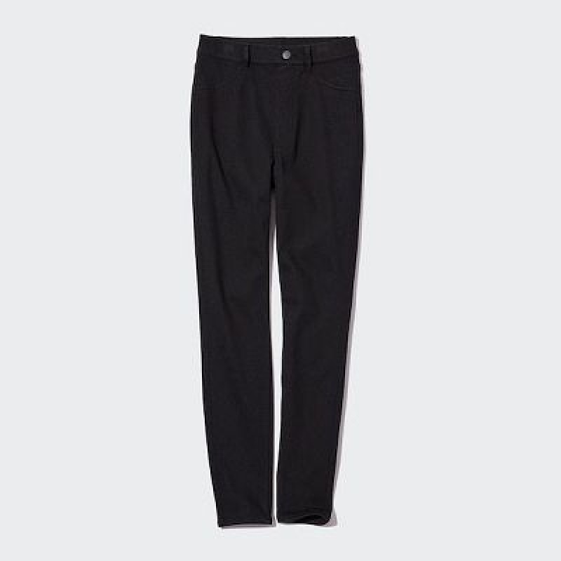 Women Uniqlo HEATTECH Ultra Stretch High-Rise Pants Black | 8190227