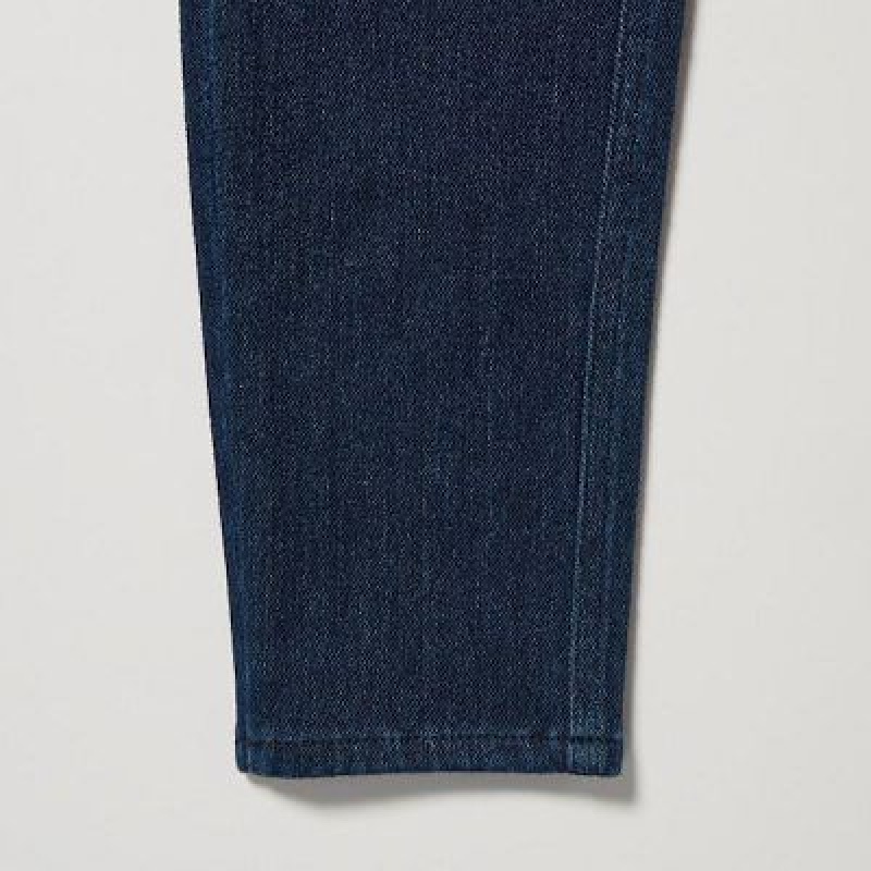 Women Uniqlo HEATTECH Ultra Stretch High-Rise Denim Pants Blue | 2102433