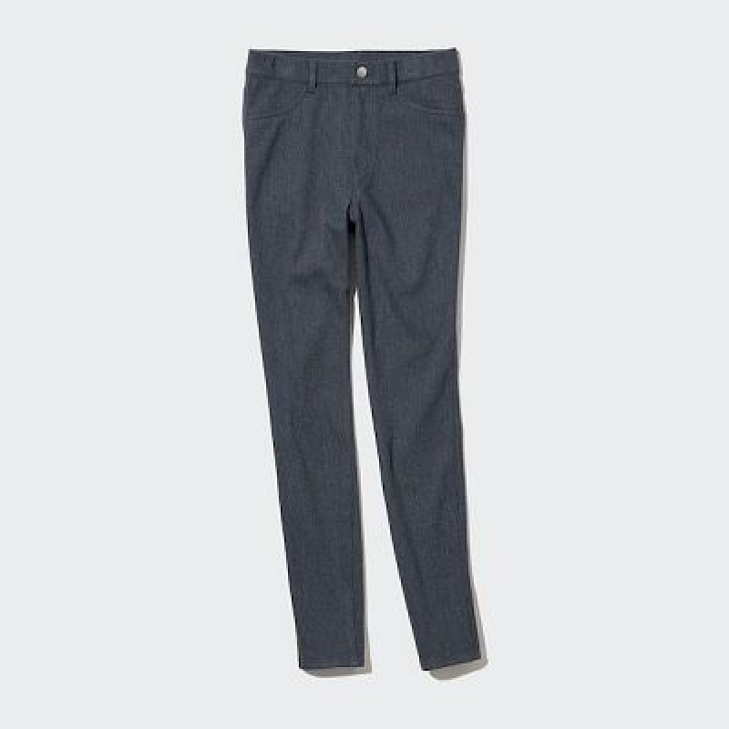 Women Uniqlo HEATTECH Ultra Stretch High-Rise Leggings Grey | 9774652