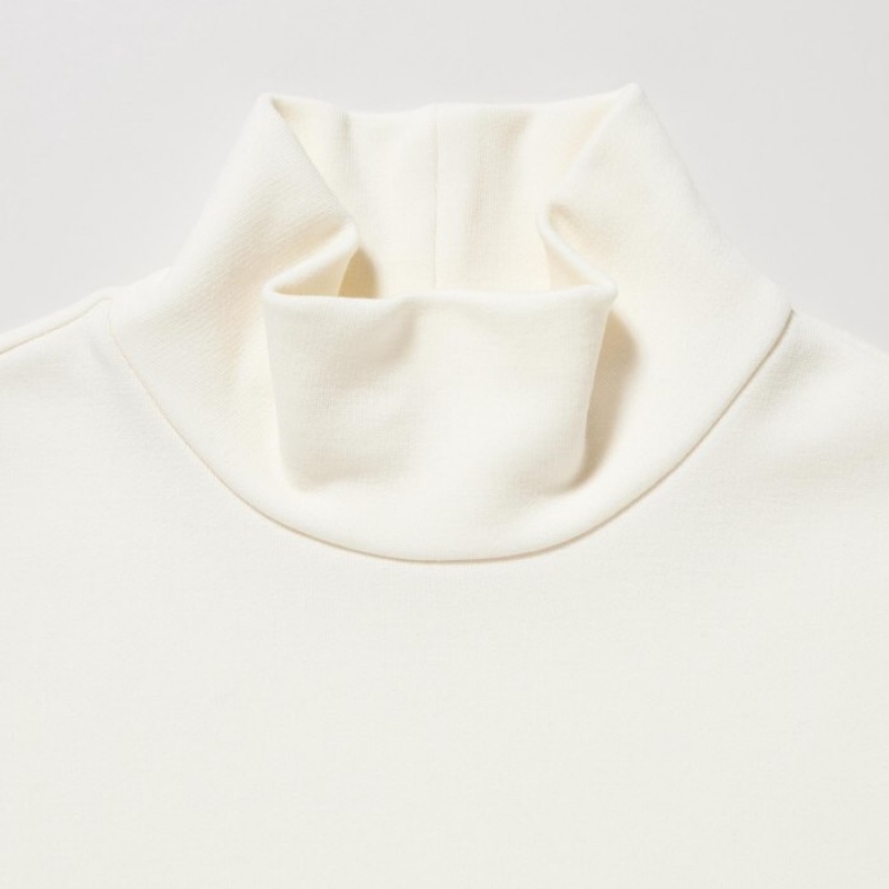 Women Uniqlo HEATTECH Ultra Warm High Neck T Shirts White | 6405541