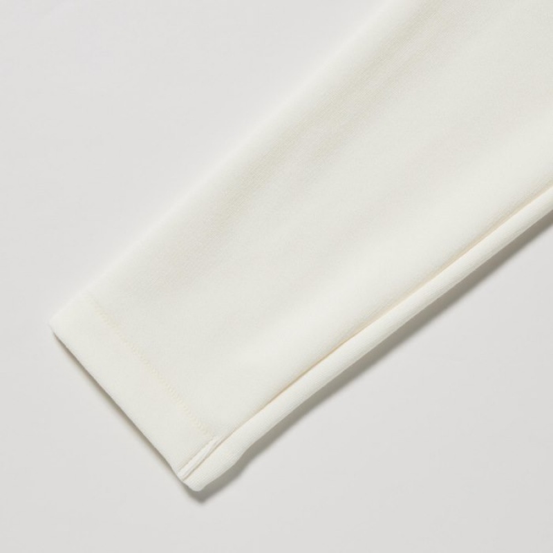 Women Uniqlo HEATTECH Ultra Warm High Neck T Shirts White | 6405541