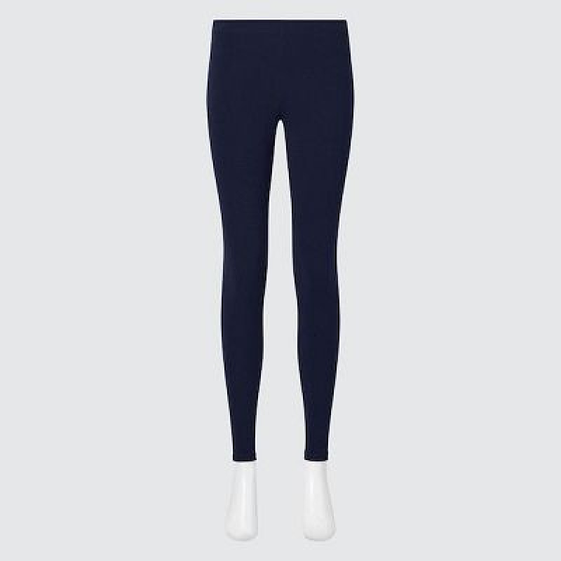 Women Uniqlo HEATTECH Ultra Warm Leggings Navy | 9885536