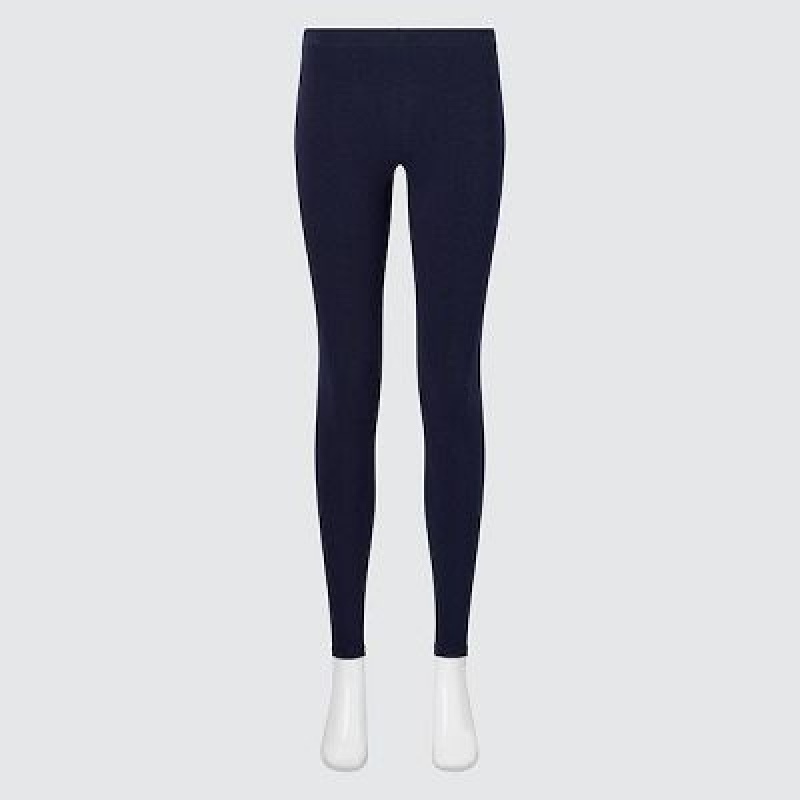 Women Uniqlo HEATTECH Ultra Warm Leggings Navy | 2529455