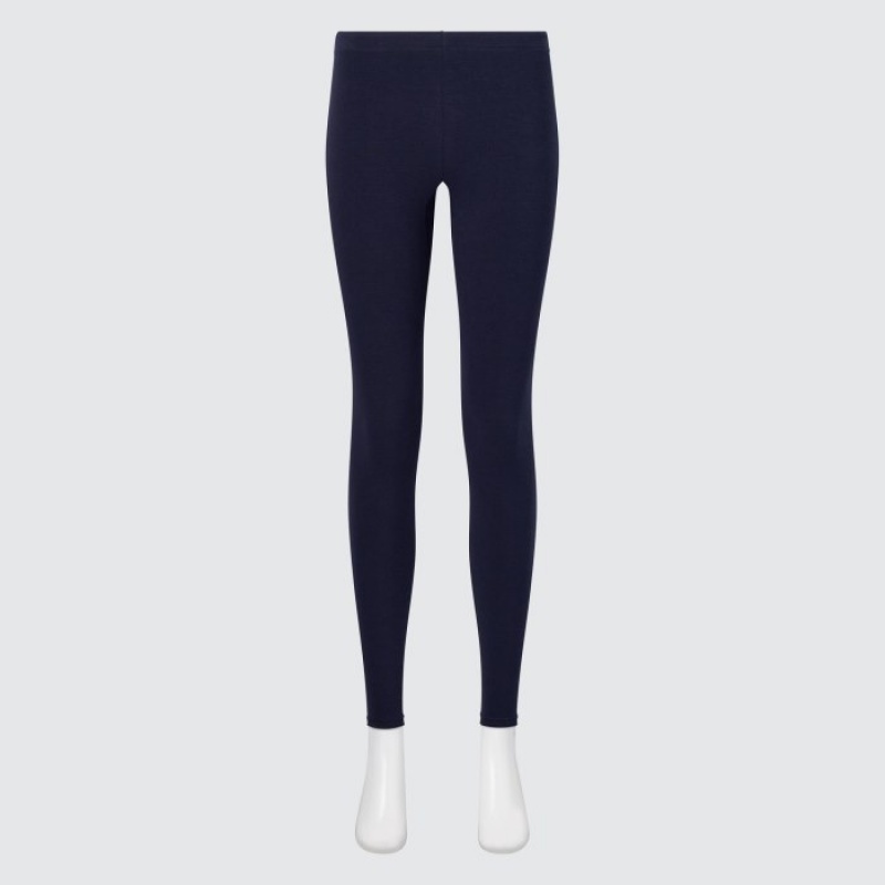 Women Uniqlo HEATTECH Ultra Warm Leggings Navy | 4873425