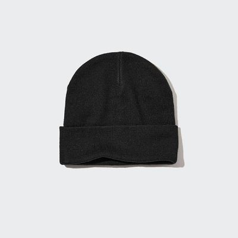 Women Uniqlo HEATTECH Watch Caps Black | 5067924