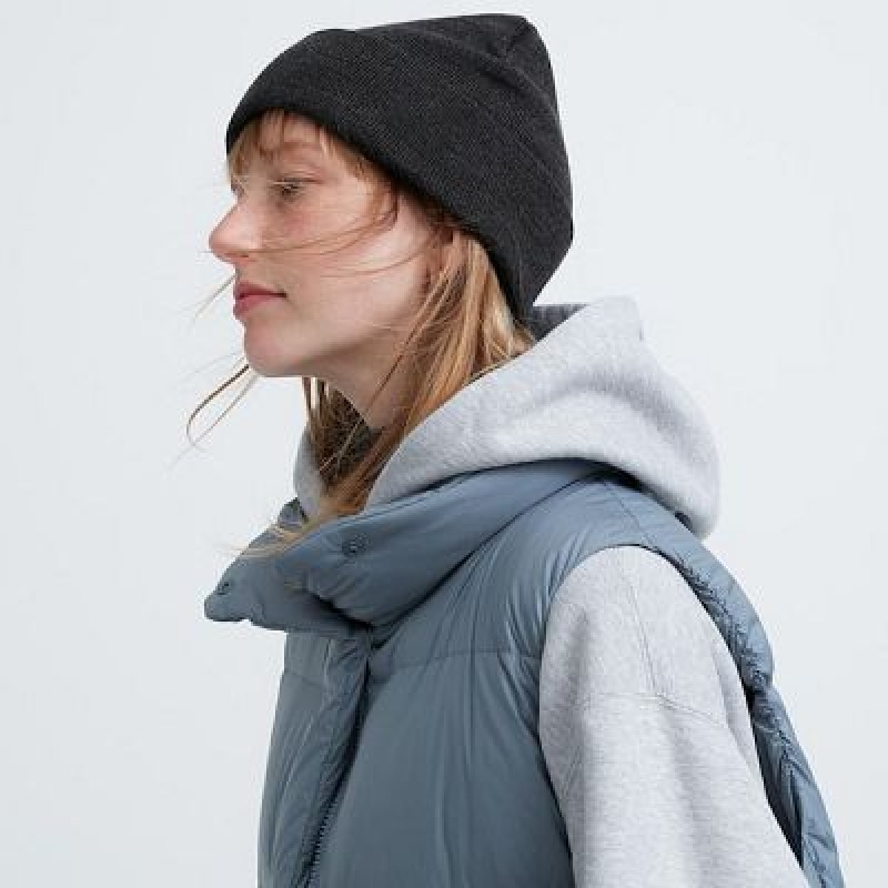 Women Uniqlo HEATTECH Watch Caps Black | 7153870