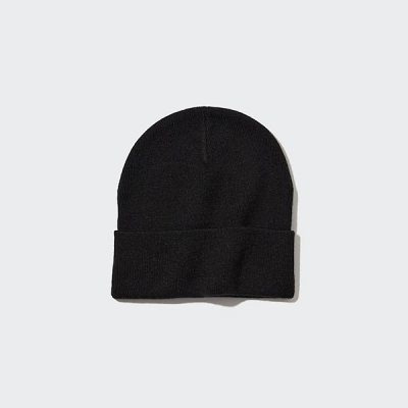Women Uniqlo HEATTECH Watch Caps Black | 7153870
