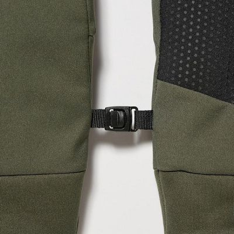 Women Uniqlo Heattech Lined Function Gloves Olive | 5267677