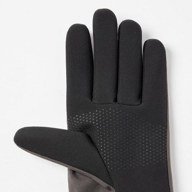 Women Uniqlo Heattech Lined Function Gloves Grey | 2357509