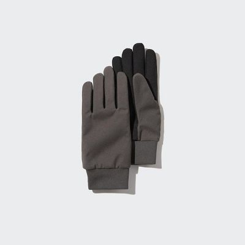 Women Uniqlo Heattech Lined Function Gloves Grey | 2357509