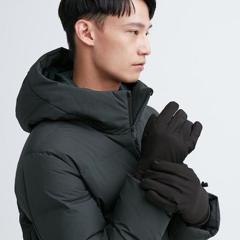 Women Uniqlo Heattech Lined Function Gloves Black | 4129955
