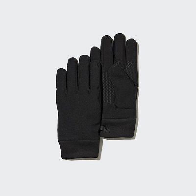 Women Uniqlo Heattech Lined Function Gloves Black | 4129955