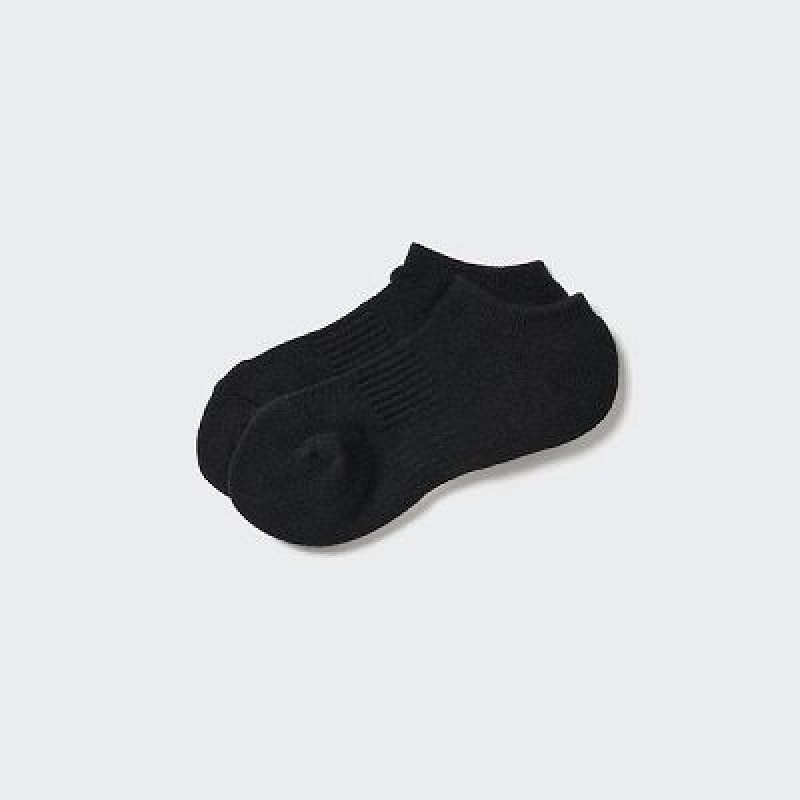 Women Uniqlo Heattech Short Socks Black | 3234930