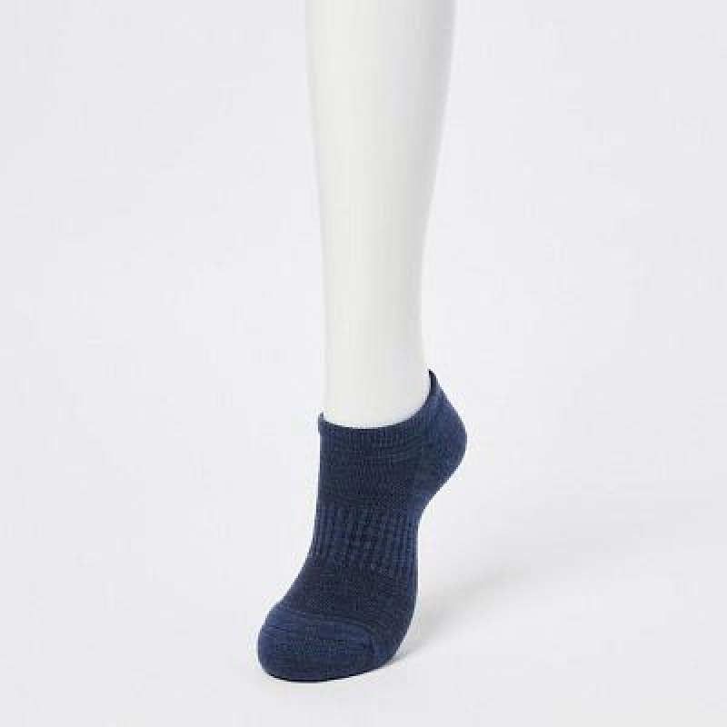 Women Uniqlo Heattech Short Socks Blue | 2479634