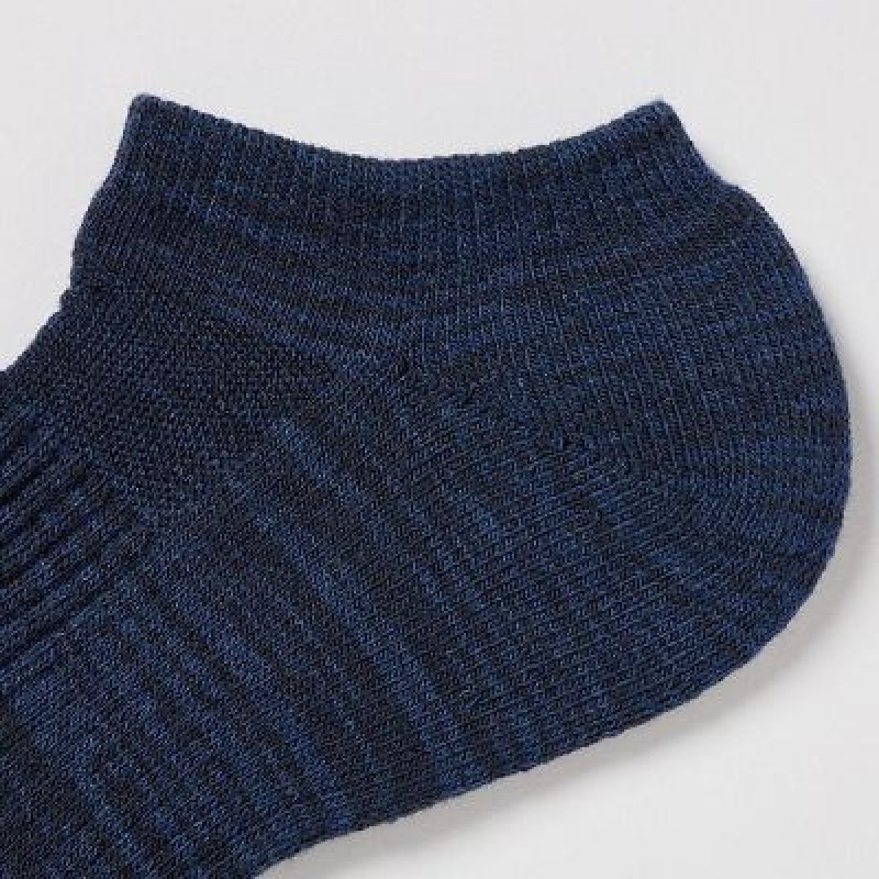 Women Uniqlo Heattech Short Socks Blue | 2479634