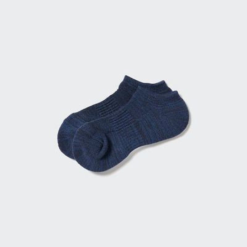 Women Uniqlo Heattech Short Socks Blue | 2479634