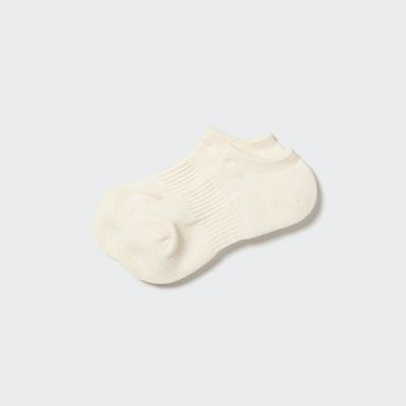 Women Uniqlo Heattech Short Socks White | 9414322