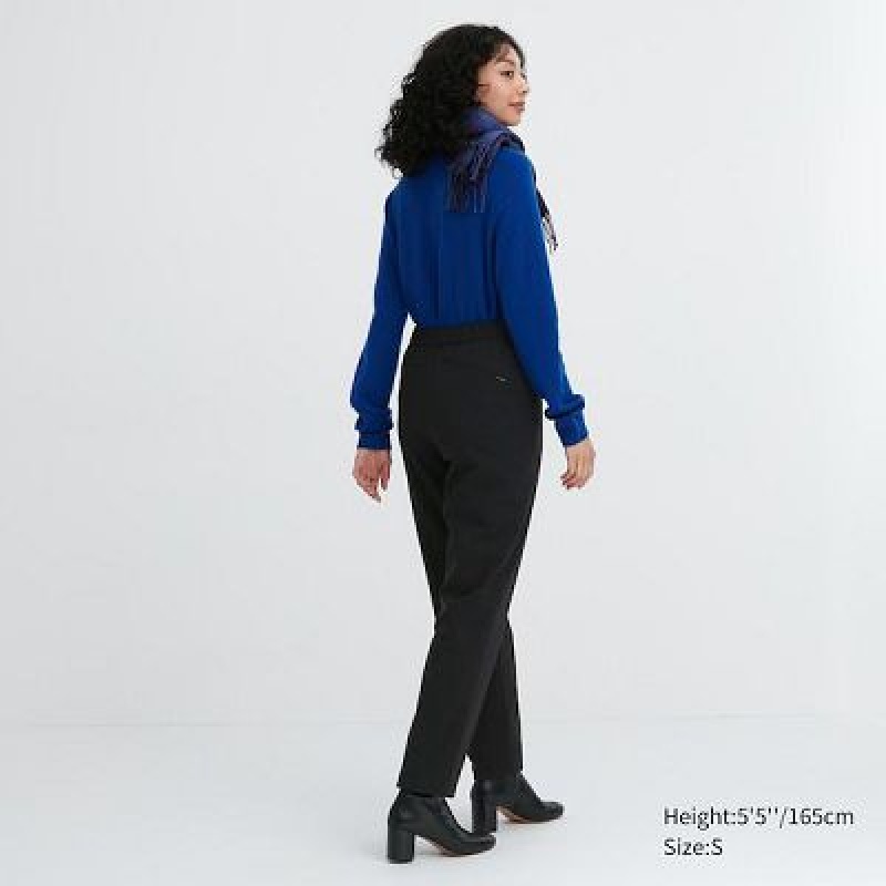 Women Uniqlo Heattech Warm Lined Pants Black | 7674119