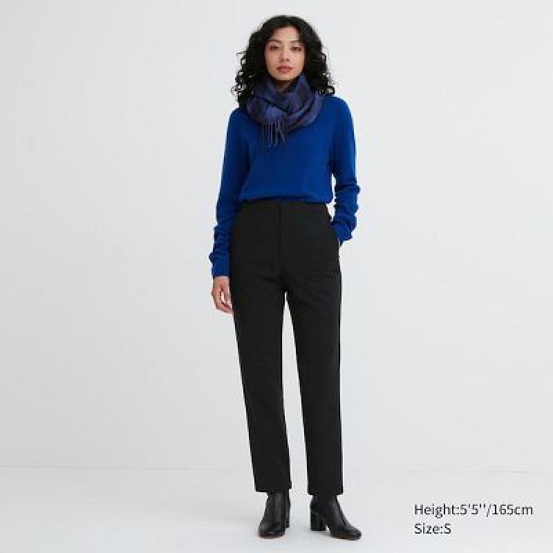 Women Uniqlo Heattech Warm Lined Pants Black | 7674119