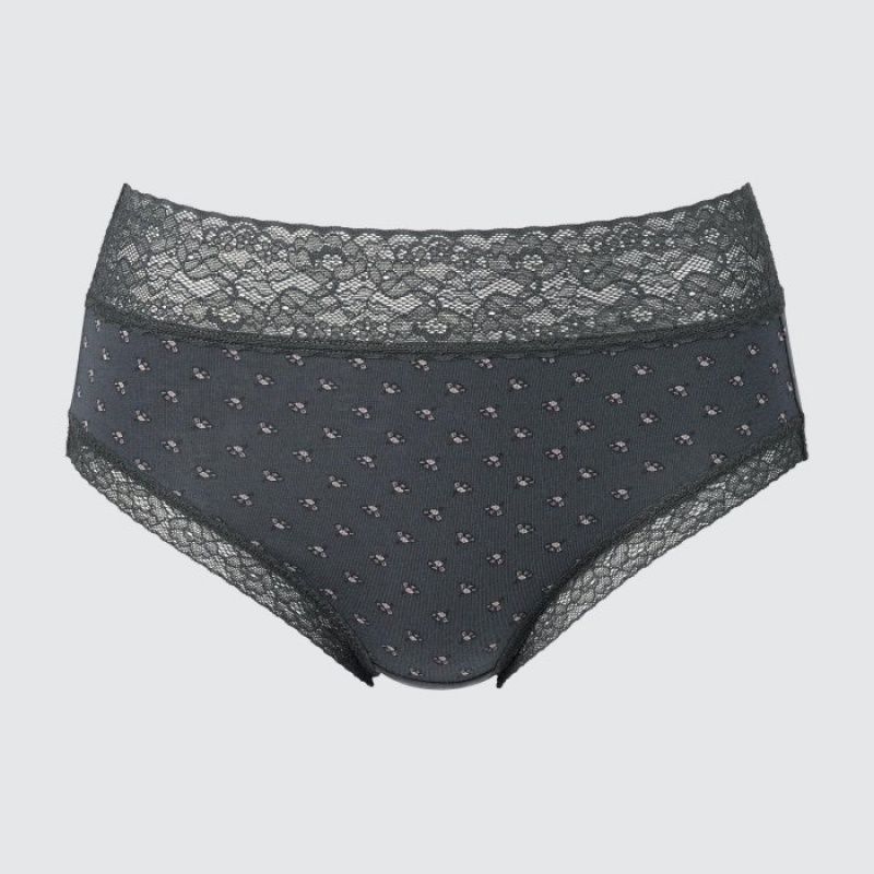 Women Uniqlo High-Rise Briefs Grey | 5798649
