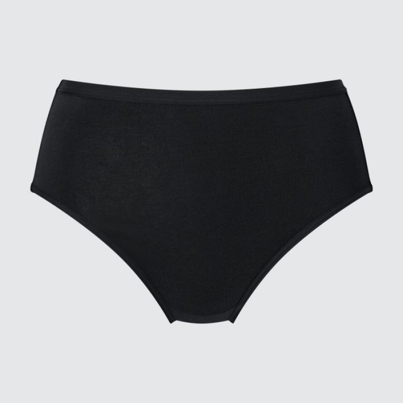 Women Uniqlo High Rise Basic Briefs Black | 700543