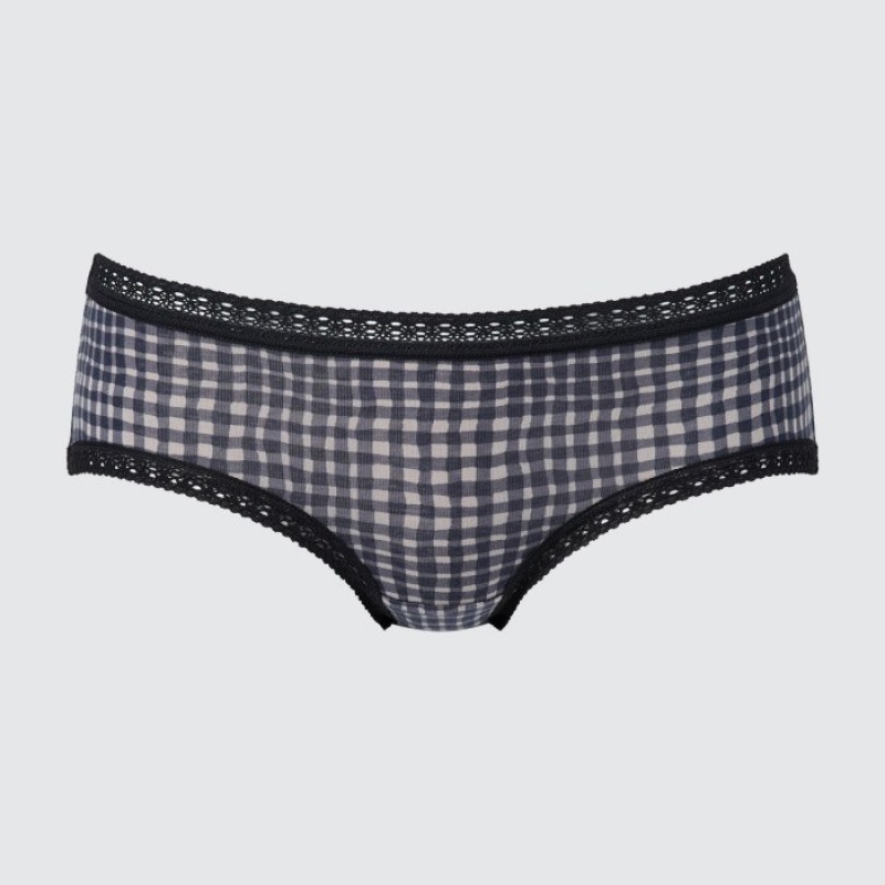Women Uniqlo Hip Huggers Briefs Black | 7559061