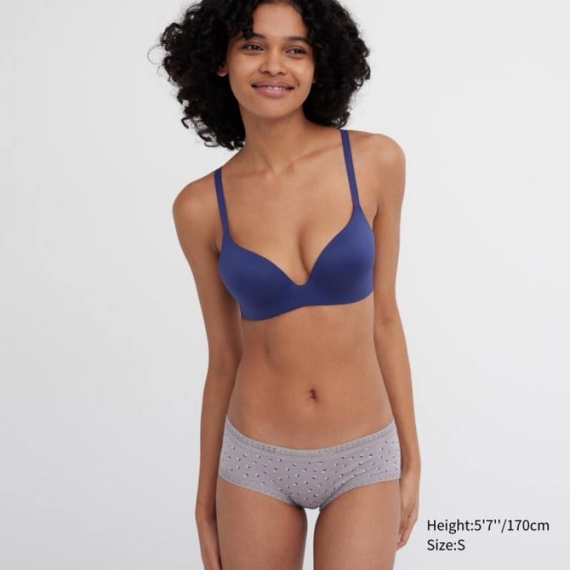 Women Uniqlo Hip Huggers Briefs Grey | 7669671
