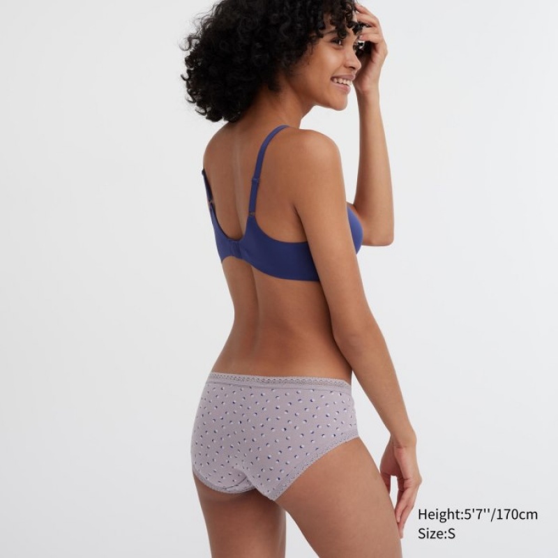 Women Uniqlo Hip Huggers Briefs Grey | 7669671