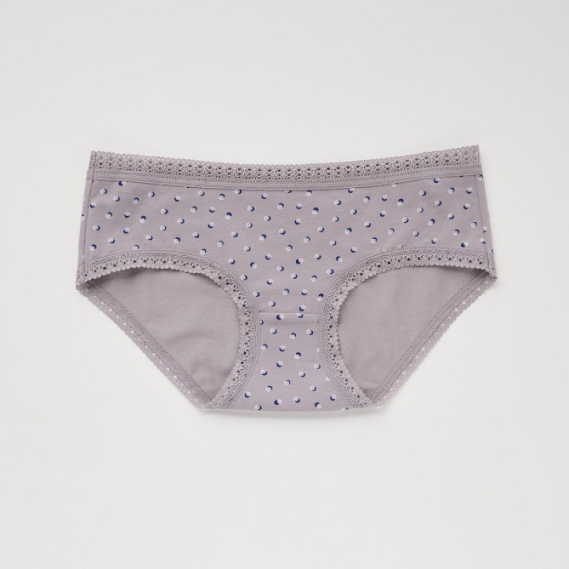 Women Uniqlo Hip Huggers Briefs Grey | 7669671