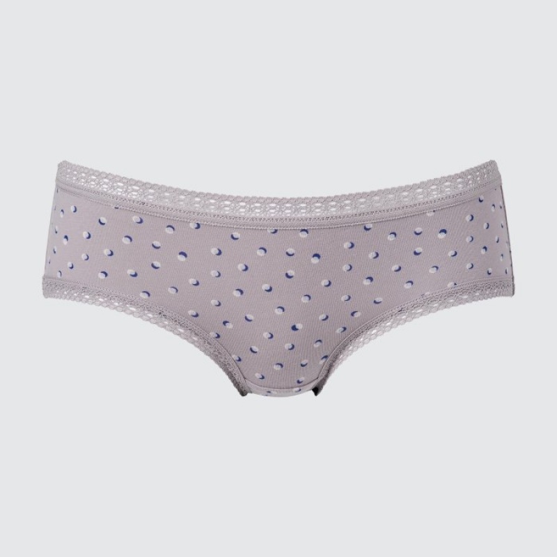 Women Uniqlo Hip Huggers Briefs Grey | 7669671