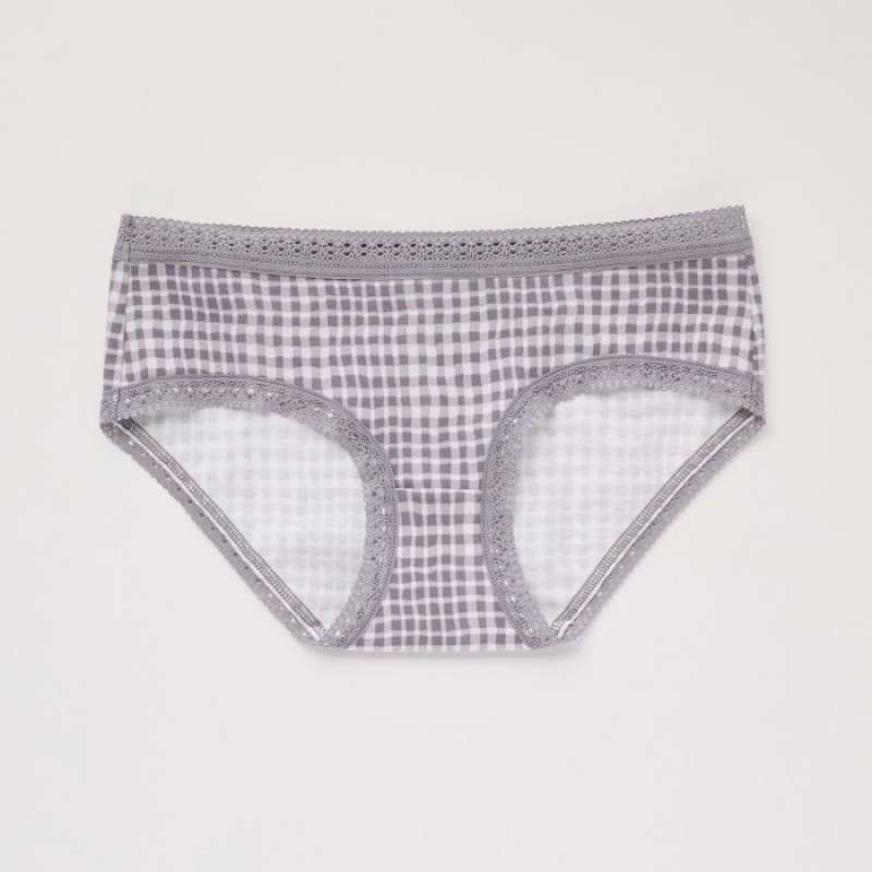 Women Uniqlo Hip Huggers Briefs Grey | 9601067