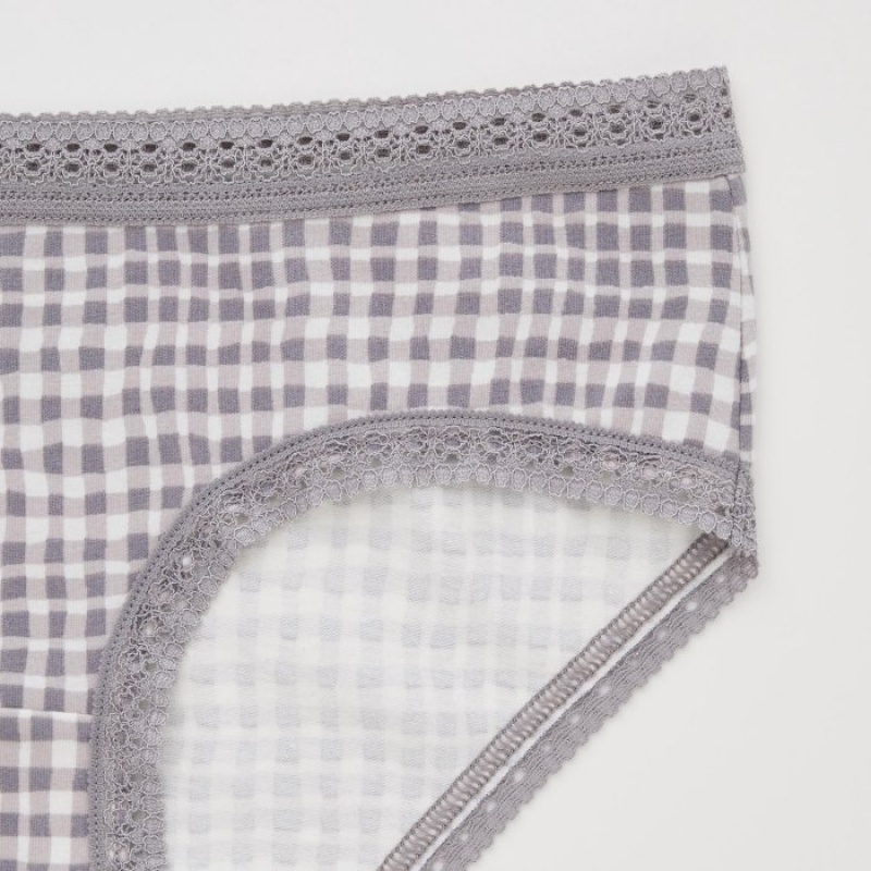 Women Uniqlo Hip Huggers Briefs Grey | 9601067