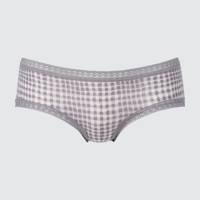 Women Uniqlo Hip Huggers Briefs Grey | 9601067