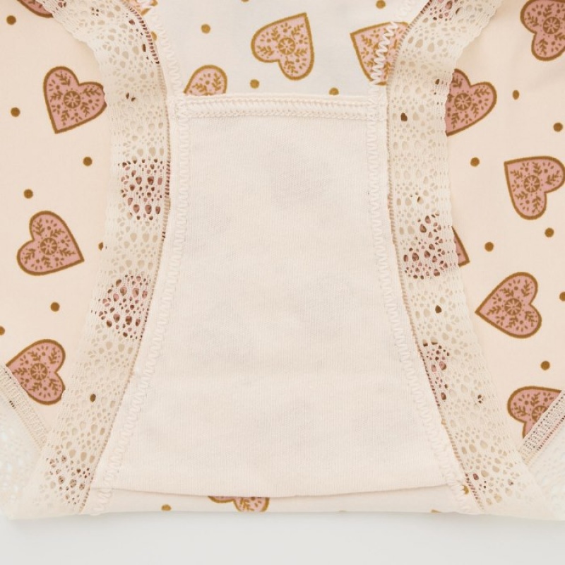 Women Uniqlo Hiphugger Briefs Beige | 4345405