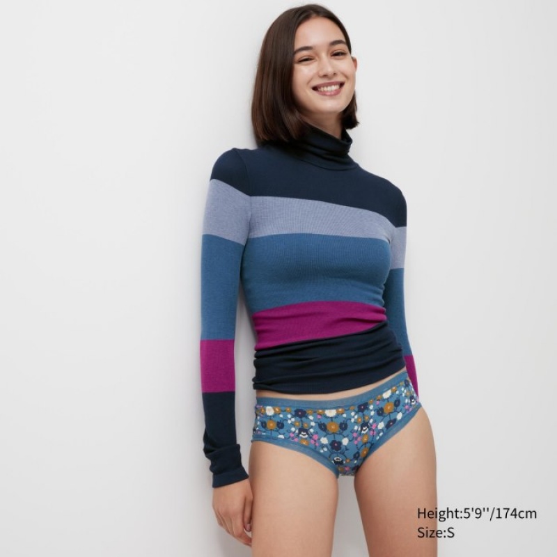 Women Uniqlo Hiphugger Briefs Blue | 2563921