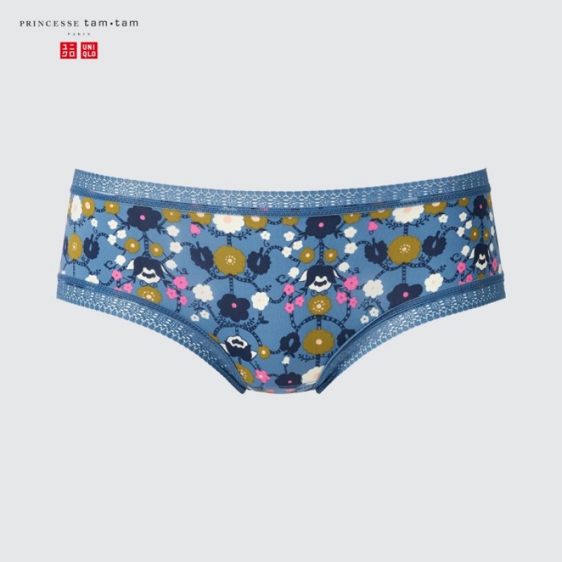 Women Uniqlo Hiphugger Briefs Blue | 2563921
