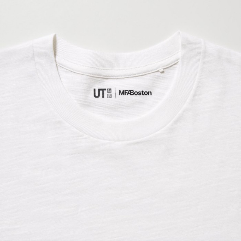 Women Uniqlo Hokusai UT Short Sleeve T Shirts White | 1539954