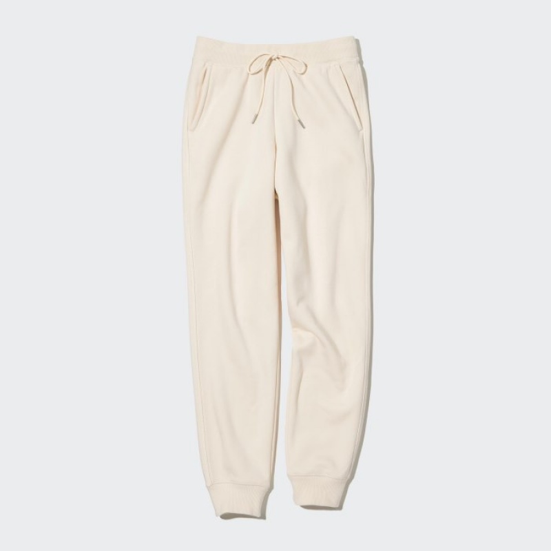 Women Uniqlo Jogger Pants White | 5573744