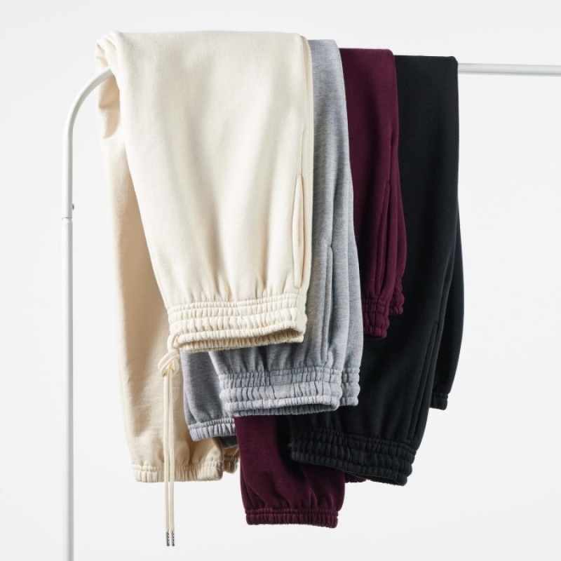 Women Uniqlo Jogger Pants White | 9736835