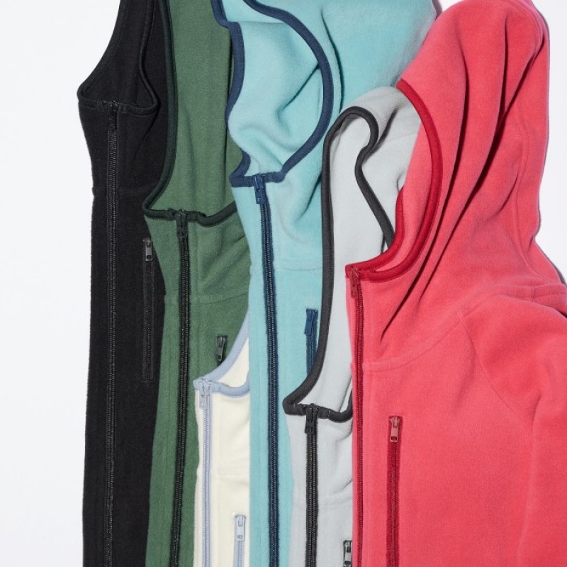 Women Uniqlo Light Fleece Full-Zip Hoodie Red | 5582979