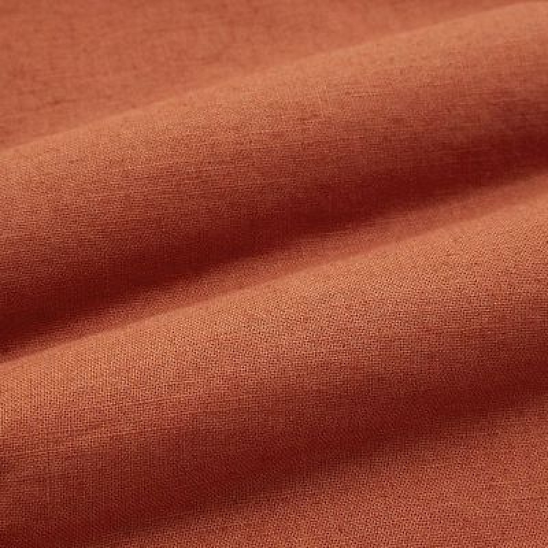 Women Uniqlo Linen-Cotton Shorts Orange | 7411586