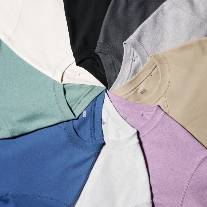 Women Uniqlo Long Sweatshirts Purple | 7859115