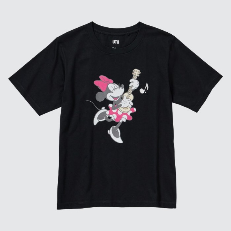 Women Uniqlo MAGIC FOR ALL FOREVER UT Short-Sleeve T Shirts Black | 8593634