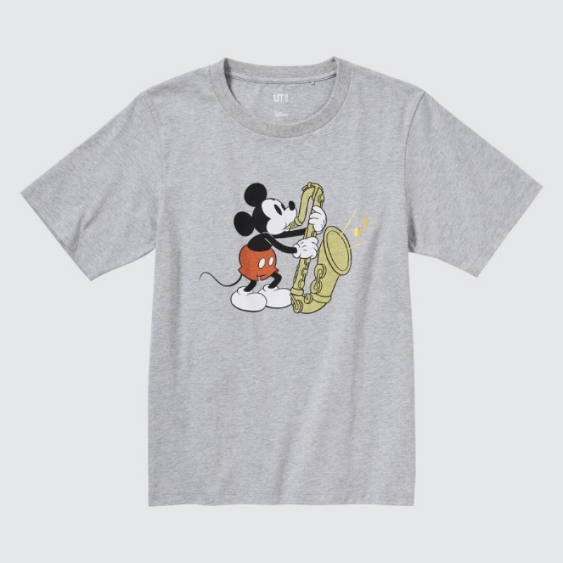Women Uniqlo MAGIC FOR ALL FOREVER UT Short-Sleeve T Shirts Grey | 7226423