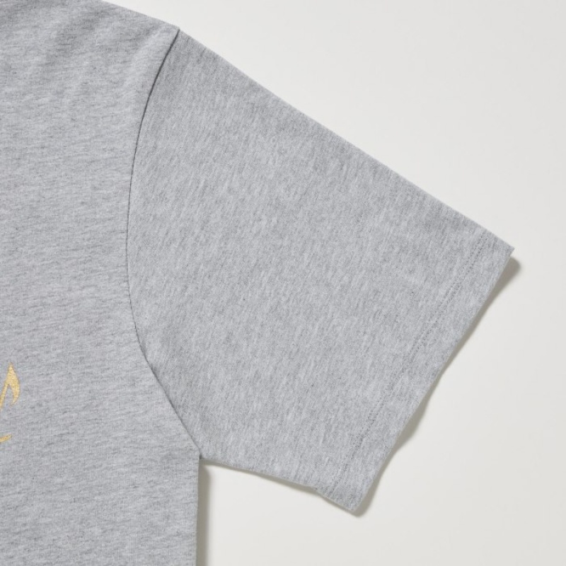 Women Uniqlo MAGIC FOR ALL FOREVER UT Short-Sleeve T Shirts Grey | 7226423